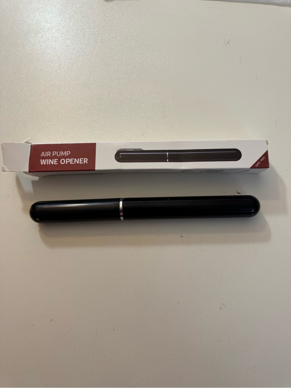 Black Air Pump Wine Opener - Manual Cork Remover
